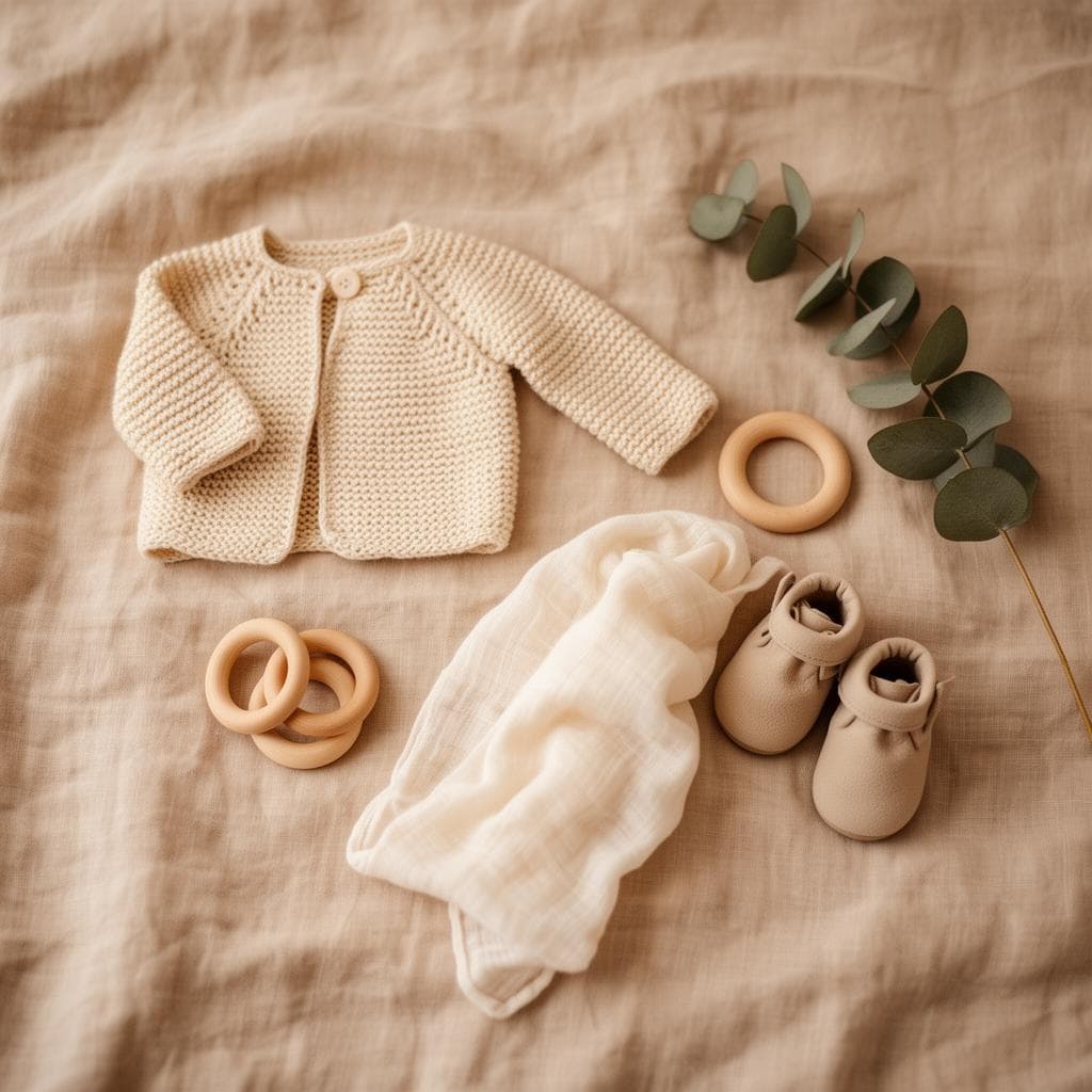 Enxoval de bebê organizado com carinho